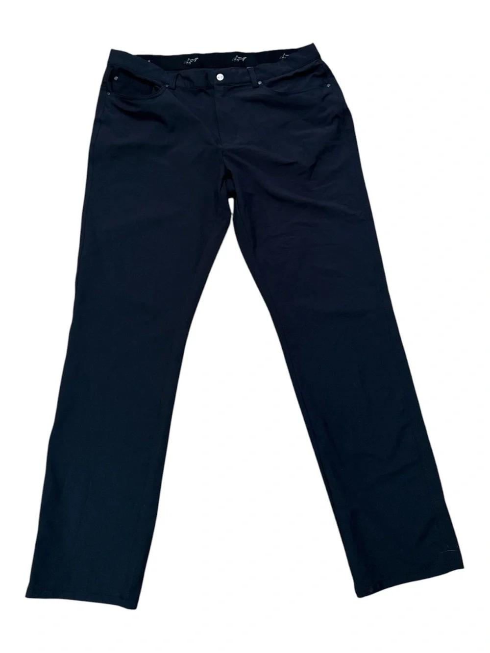 Greg Norman Navy Golf Pants wrinkle resistant Size 36x32 Comfortable - Picture 3 of 3